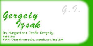 gergely izsak business card